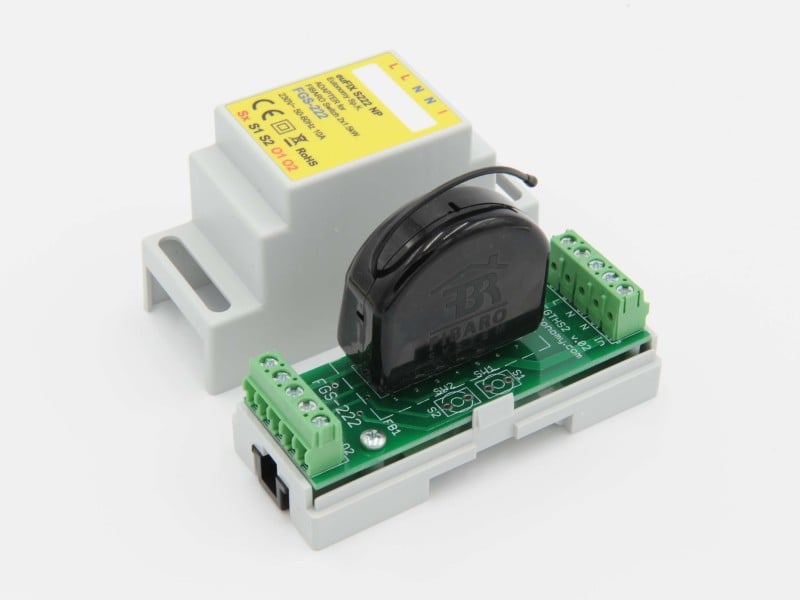 Eutonomy - Adaptater euFIX DIN for Fibaro FGS-222 (without push-buttons)