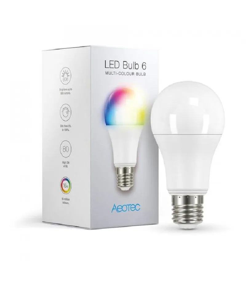 Aeotec - Lampadina LED Bulb 6  Mutli-Colour E27 Z-Wave Plus