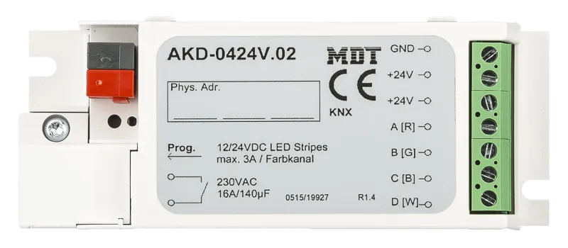 MDT - KNX LED Controller, 4-channel for 12/24V LED RGBW