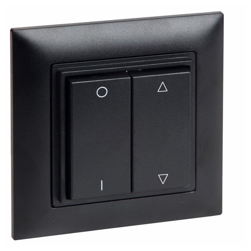 OMNIO - Wall mounted transmitter 4-channels WS-CH-102 (black with marking"0-1" and arrow upwards/downwards)