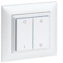 OMNIO - Wall mounted transmitter 4-channels WS-CH-102 (pure white with marking"0-1" and arrow upwards/downwards)