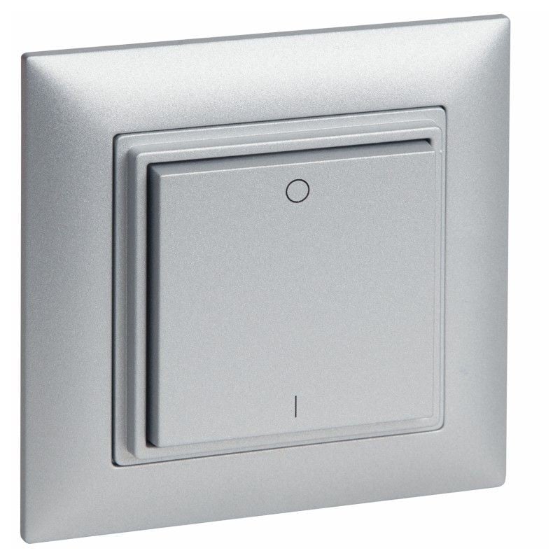OMNIO - Wall mounted transmitter 4-channels WS-CH-102 (argento con iscrizione "0-1")