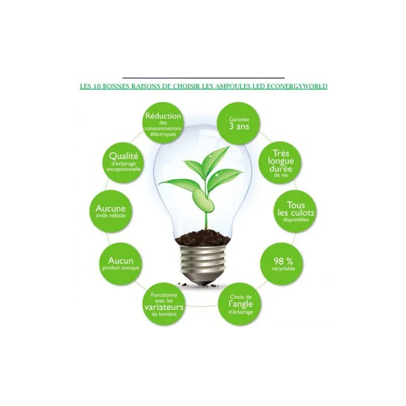 Ampoule LED 6W E14 dimmable Blanc chaud - CREE - Econergyworld