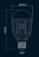 Ampoule LED 14W E27 dimmable Blanc chaud - CREE - Econergyworld