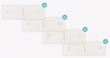 Dingz - Pulsanti di ricambio «Dingz buttons basics» per interruttore dingz (bianco)