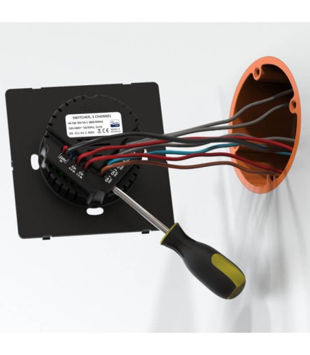 HELTUN - Interrupteur tactile Duo 2 boutons Z-Wave+ 700