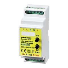 Eutonomy - Adaptater euFIX DIN per Fibaro FGS-224 (con pulsanti)
