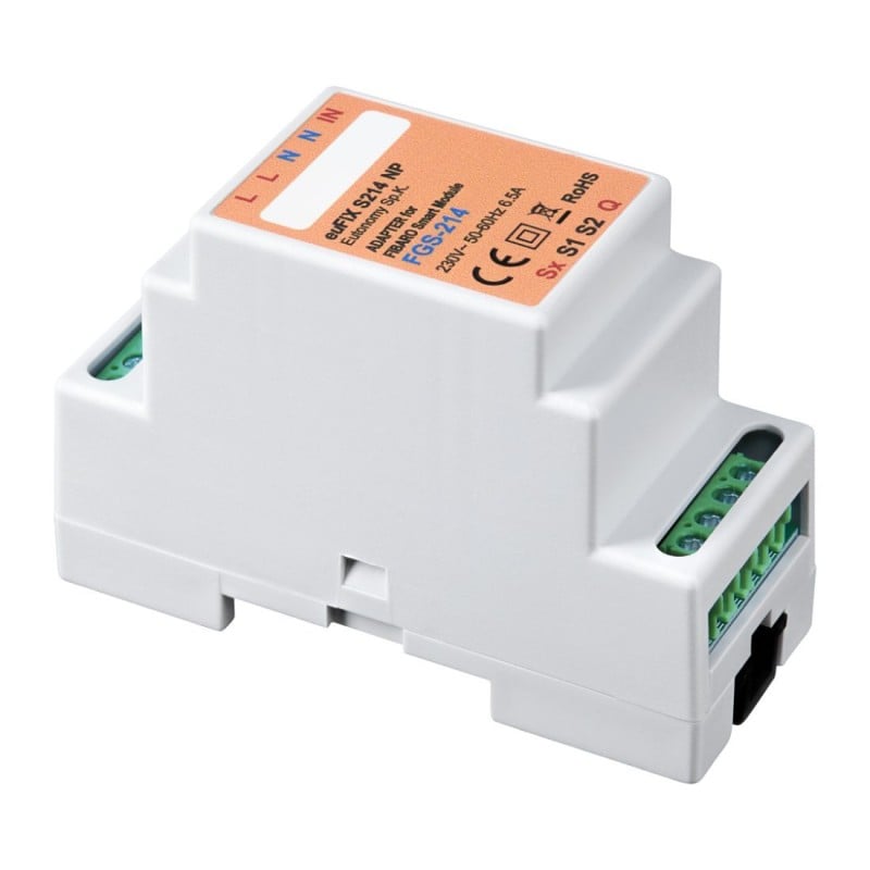 Eutonomy - Adaptater euFIX DIN for Fibaro FGS-214 (without push-buttons)