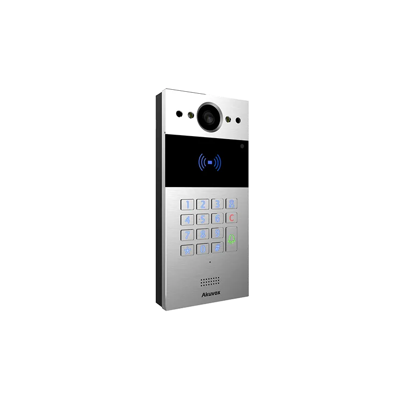 Akuvox - IP Video Türsprechenanlage R20K – 1 Klingel mit Lesegerät für RFID-Badges, NFC - Keypad Modul - In-Wall Edition