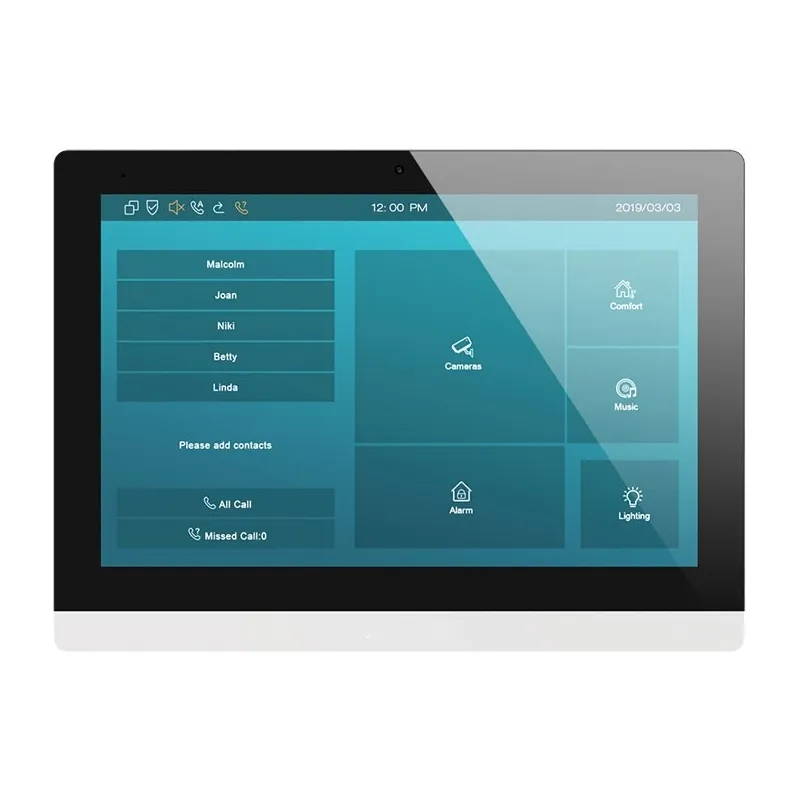 Akuvox - Console interna SIP con schermo tattile da 10", Wifi  e Bluetooth,  Telecamera 1MP (versione Android) Akuvox C317A