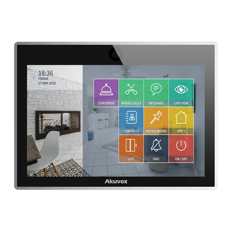 Akuvox - Console interna SIP con schermo tattile da 10", Wifi  e Bluetooth,  Telecamera 1MP (versione Android) Akuvox IT83A