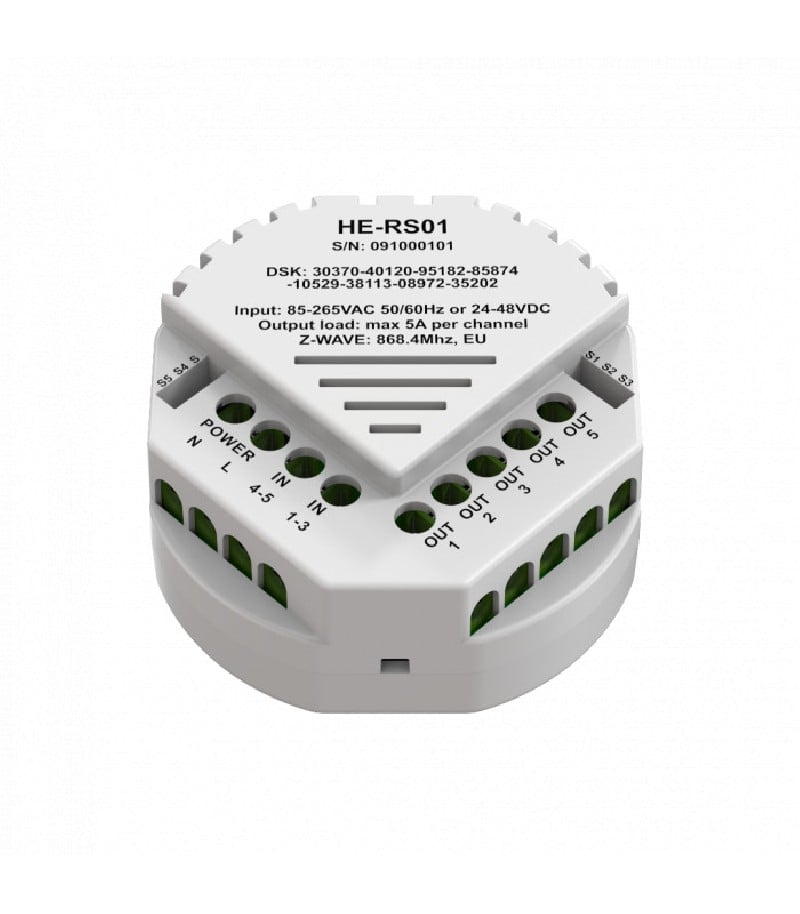 Heltun - Modulo di commutazione Quinto (5 canali) Z-Wave+ 700