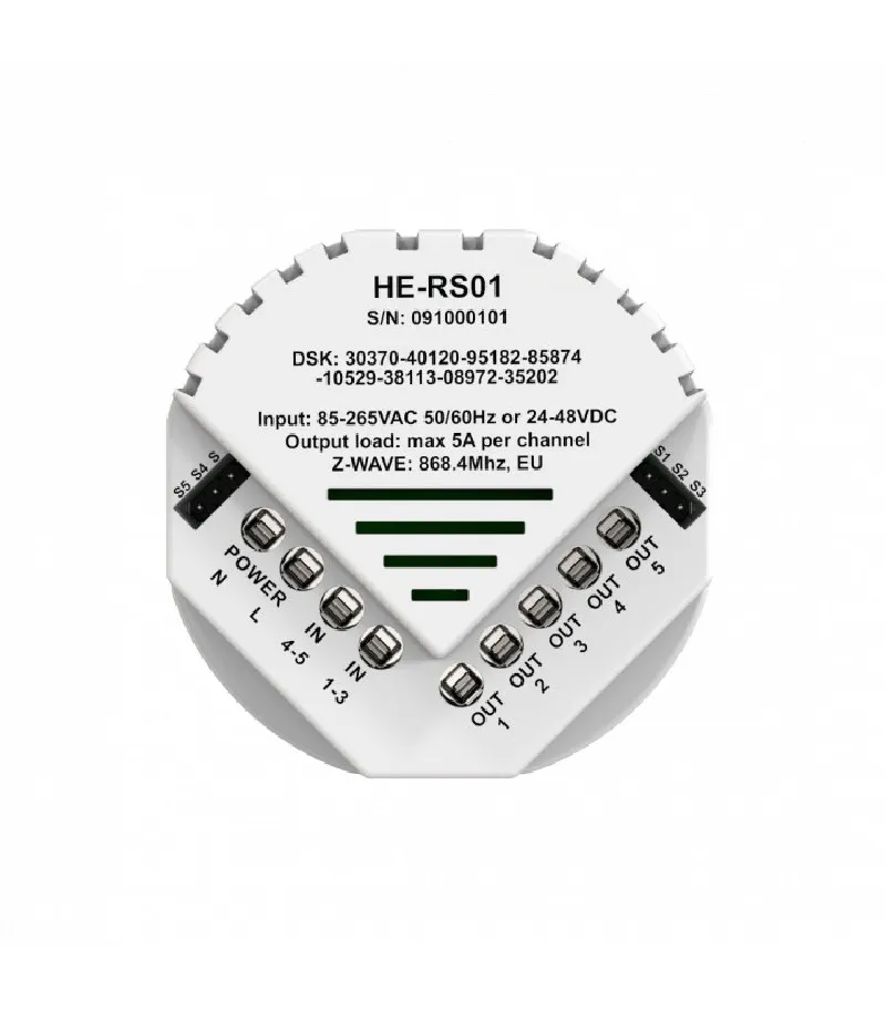 HELTUN -  Z-Wave Relay Switch quinto (5 channel) HE-RS01