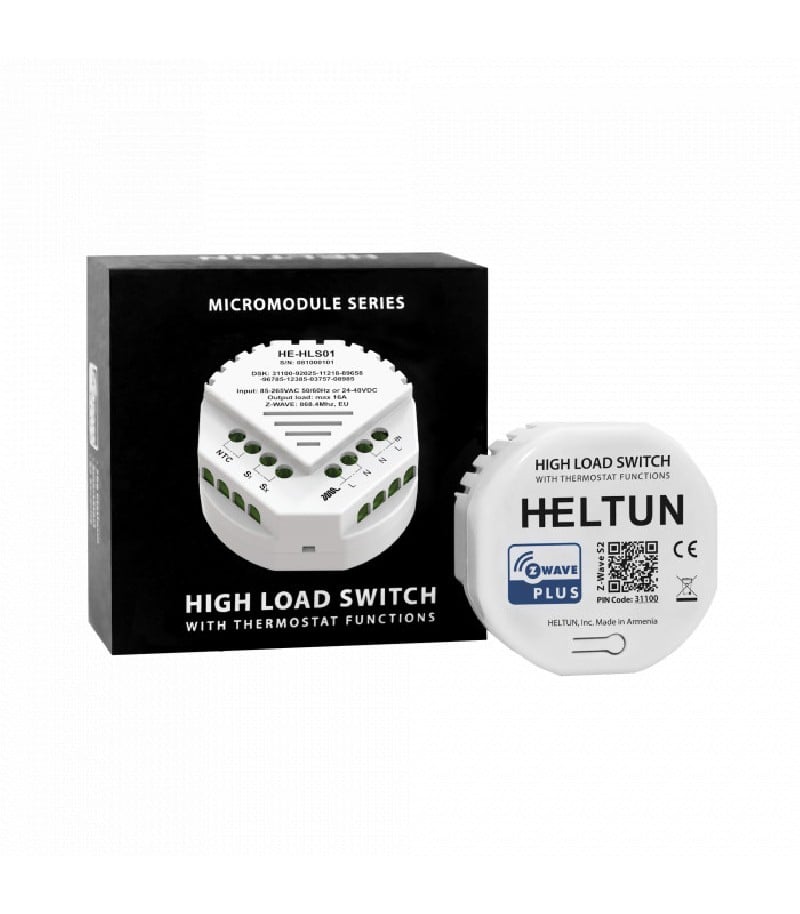 HELTUN - Module commutateur forte charge 16A Z-wave+ 700