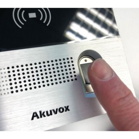 Akuvox - Videocitofono IP multi-tenant R29CT con riconoscimento facciale, lettore di impronte digitali, QR Code, BLE, touch scre