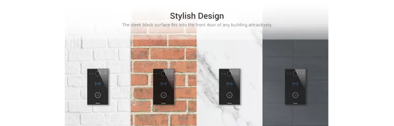 Akuox - Compact IP Video Door Station E11R - 1 Call button - RFID - Surface mount Edition