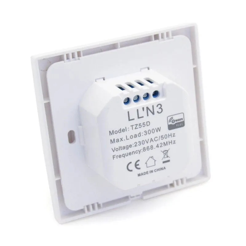 TKB Home - Doppel-Dimmschalter (1 Last) Z-Wave+ Weiss (TZ55D-ZW5)