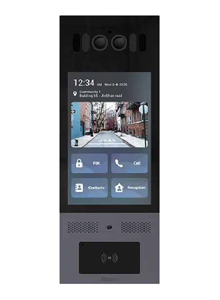 Akuvox - Portier vidéo IP Multi-locataires X915S avec reconnaissance faciale, QR Code, BLE, écran tactile 8"