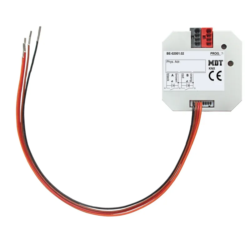 MDT - Universal Interface 2-fold, Flush mounted, to connect potential free contacts, with LED output