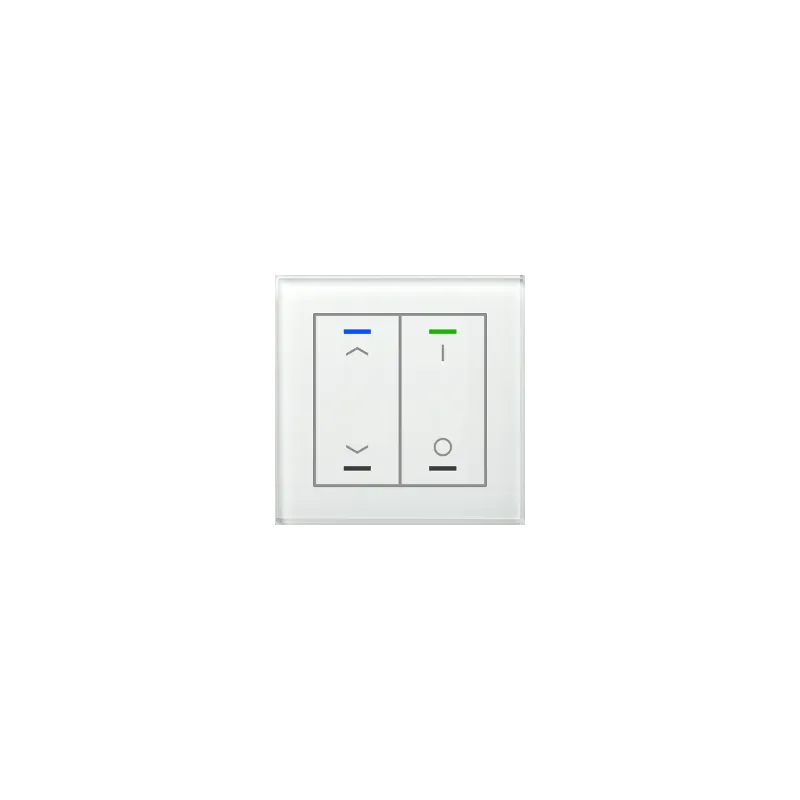 MDT - Glass Push Button II Lite,e 1-fold, White, Version UP/DOWN symbol