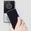 Akuvox - Compact video door phone IP E12W - 1 doorbell with RFID and WiFi badge reader - surface mount