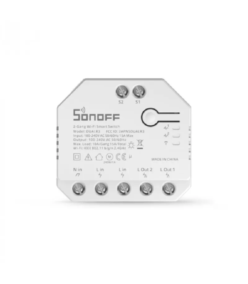 SONOFF - Interruttore intelligente WIFI a 2 canali + monitoraggio del consumo