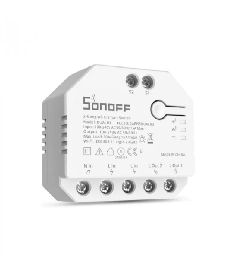 SONOFF - Interruttore intelligente WIFI a 2 canali + monitoraggio del consumo