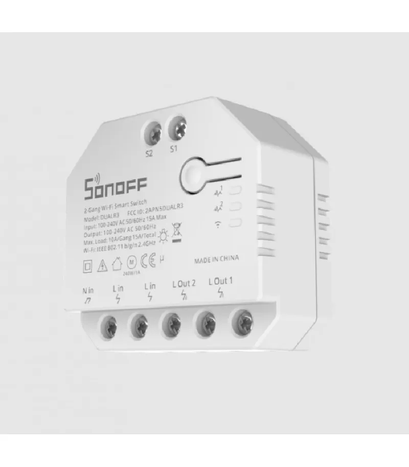 SONOFF - Interruttore intelligente WIFI a 2 canali + monitoraggio del consumo