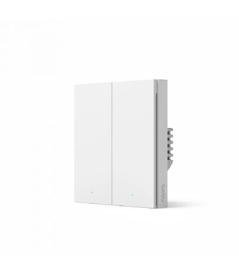 Aqara - Interruttore intelligente Zigbee 3.0 con neutro (Wall Switch H1 With Neutral Double Rocker)