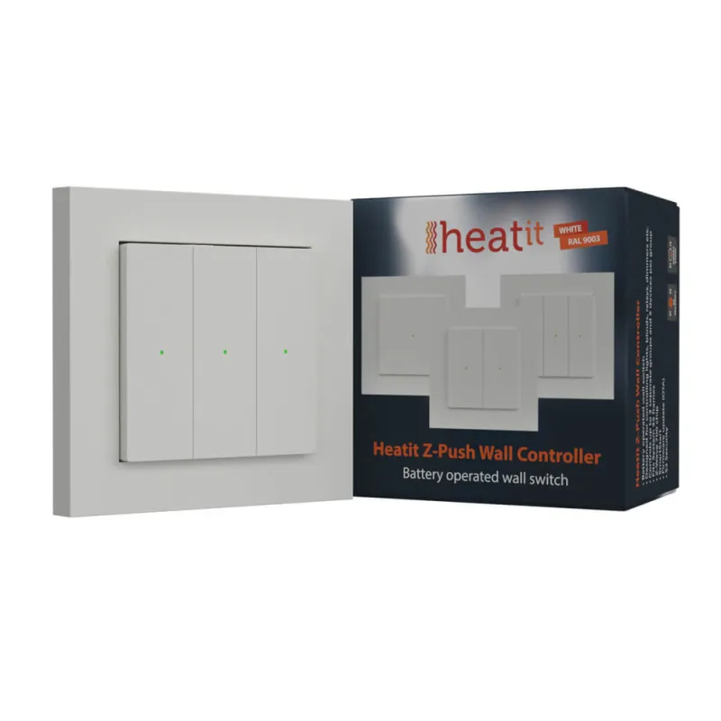 Heatit Controls - Wireless Z-Wave+ 700 Z-Push Wall controller