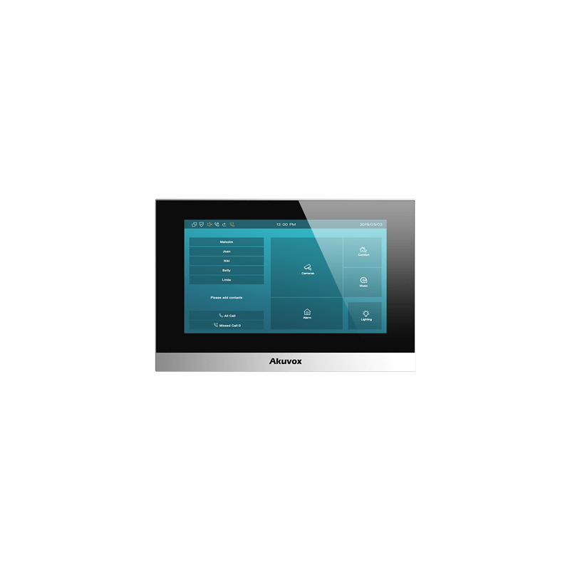 Akuvox - 2-Wire SIP Interior Console C313W-2 con 7" Touch Screen, Wifi e Bluetooth (versione Linux)