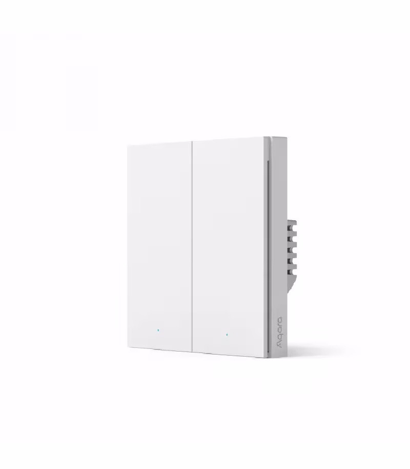 Aqara - Interrupteur intelligent Zigbee 3.0 avec neutre (Wall Switch H1 With Neutral Double Rocker)