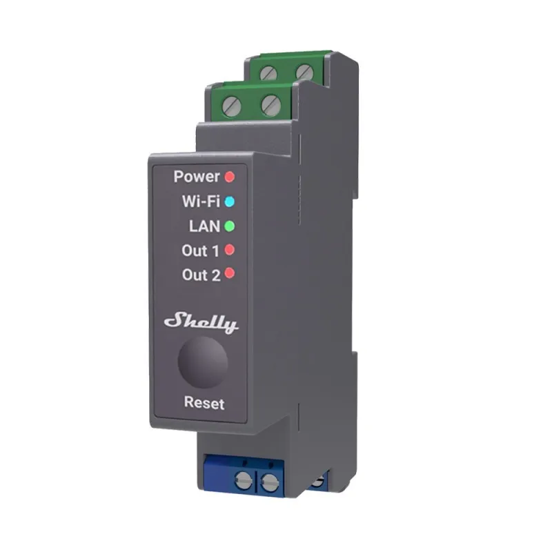 SHELLY - 2 channel Wi-fi DIN rail module (Shelly PRO 2)