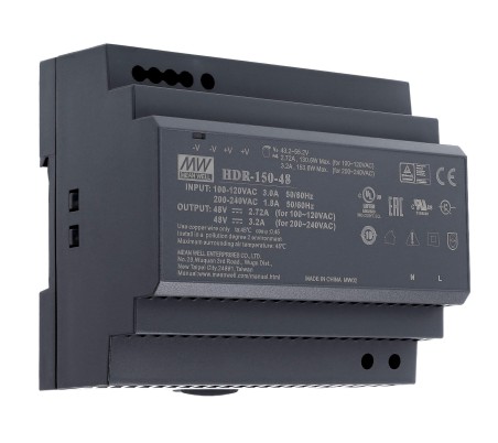 Mean Well - Alimentation 48v/3.2A 150W format Rail DIN
