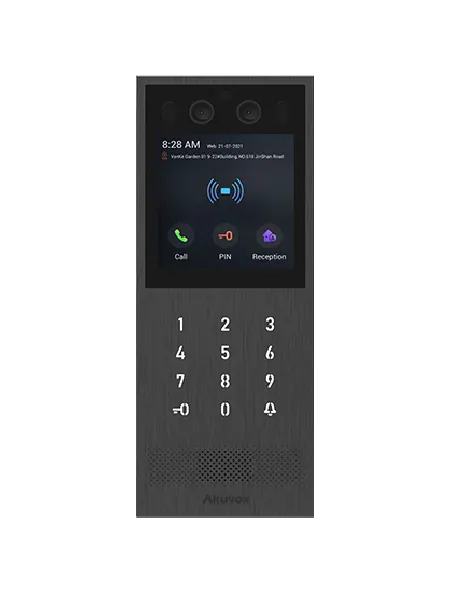 Akuvox - Vandal Resistant SIP Video Intercom X912S, Digital Keypad, Face Recognition, Bluetooth, RFID & QR Code