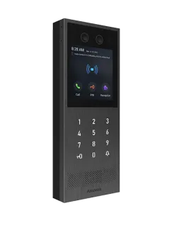 Akuvox - Vandal-resistant SIP X912S video doorman, numeric keypad, facial recognition, Bluetooth, RFID and QR code