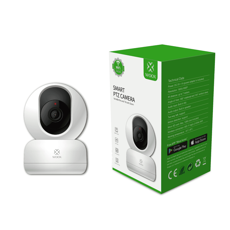 WOOX - WIFI 360° PTZ Indoor Camera (TUYA SmartLife, ALEXA and Google Assistant)