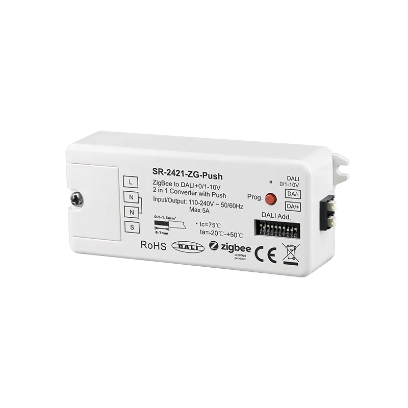 Sunricher - Convertisseur 2 en 1 Zigbee vers Dali+0/1-10V