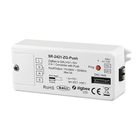 Sunricher - Convertisseur 2 en 1 Zigbee vers Dali+0/1-10V