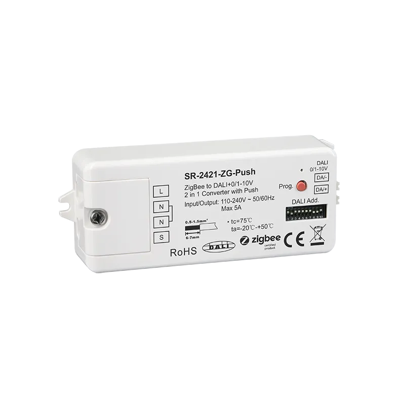 Sunricher - Convertisseur 2 en 1 Zigbee vers Dali+0/1-10V