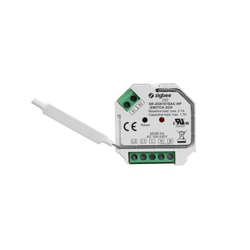 Sunricher - Zigbee 3.0 ON/OFF Modul 2 Ausgänge mit Verbrauchsmessung