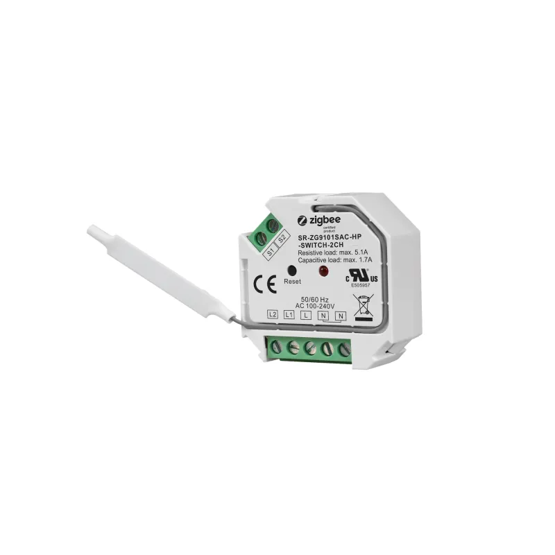 Sunricher - Zigbee 3.0 ON/OFF Modul 2 Ausgänge mit Verbrauchsmessung