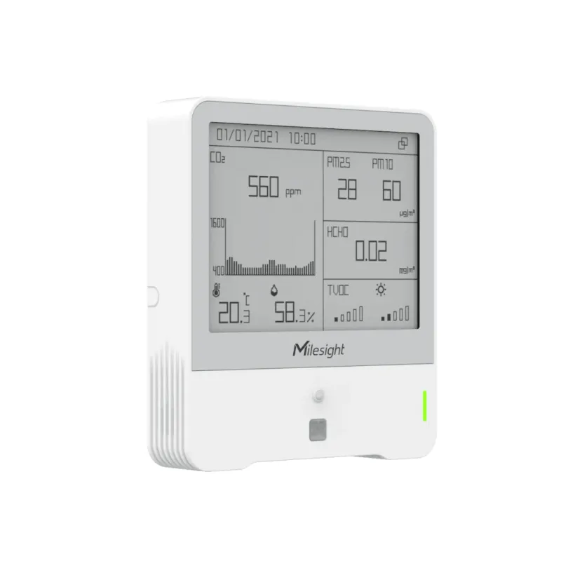 Milesight IOT- Capteur de qualité d'air Lorawan 9 en 1 (Option: HCHO)