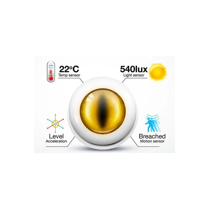 FIBARO - Rilevatore di movimento multifunzione Z-Wave+ FGMS-001-zw5 (FIBARO Motion Sensor)