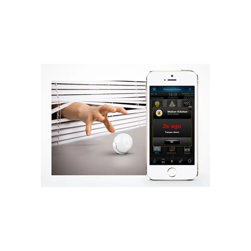FIBARO - Rilevatore di movimento multifunzione Z-Wave+ FGMS-001-zw5 (FIBARO Motion Sensor)