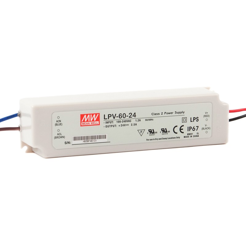 Mean Well - Alimentation 24V/2.5A| LPV-60-24