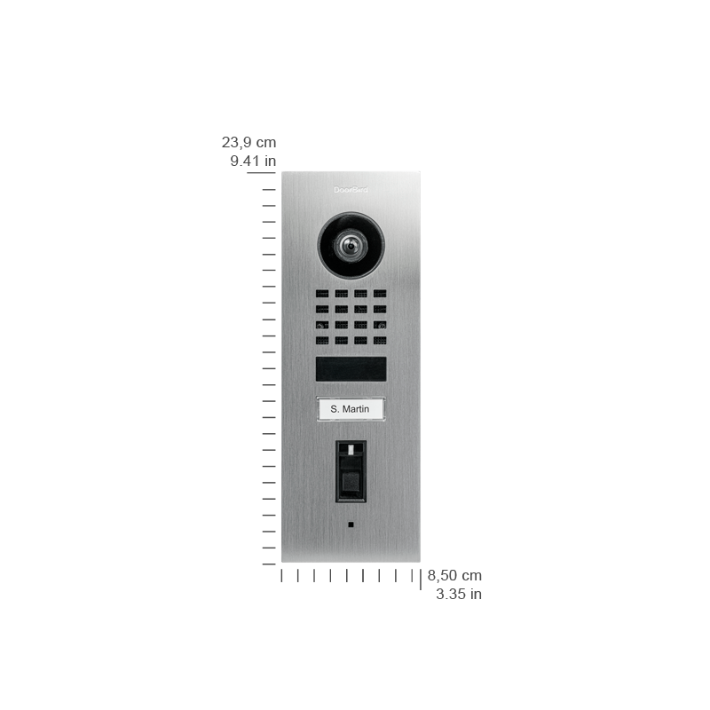 Doorbird - Video-Türstation D1101FV Fingerprint 50 mit 1 Ruftaste und integriertem EKEY-Fingerprintleser, Aufputzmontage