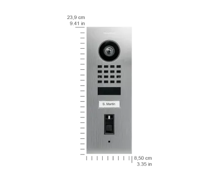 Doorbird – Video‑Türstation D1101FV, 1‑Ruftaste mit integriertem EKEY‑Fingerprintleser, Aufputz