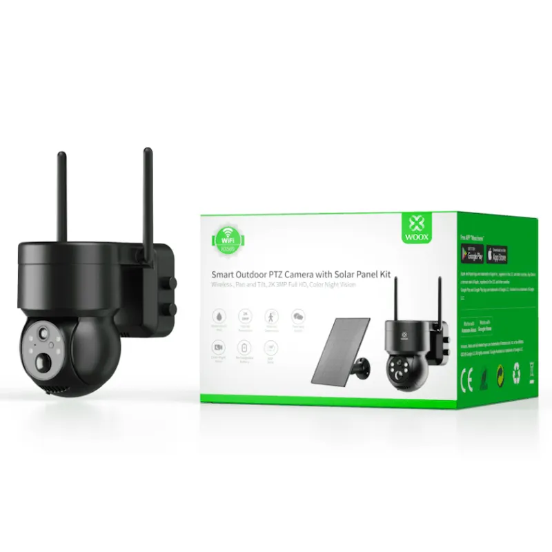 WOOX - Telecamera esterna cablata WIFI o Ethernet (TUYA SmartLife, Google Assistant e ALEXA)