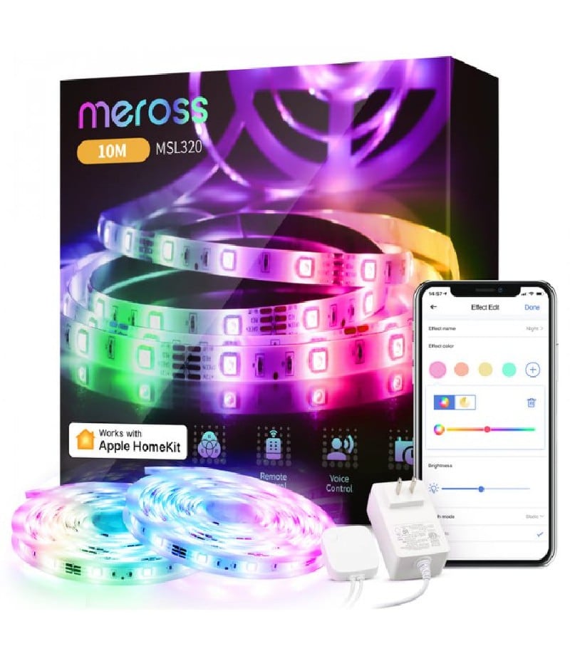 Meross - Striscia LED WiFi intelligente con RGB (2x 5 metri)